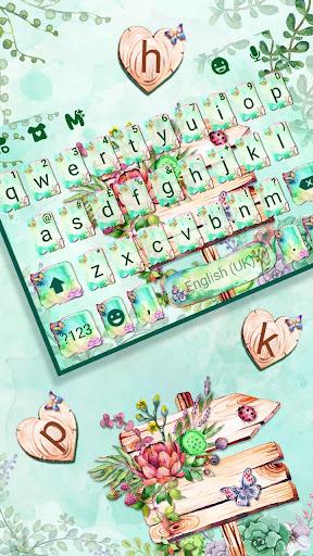 Green Floral Garden Keyboard Theme - Image screenshot of android app