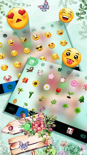Green Floral Garden Keyboard Theme - عکس برنامه موبایلی اندروید