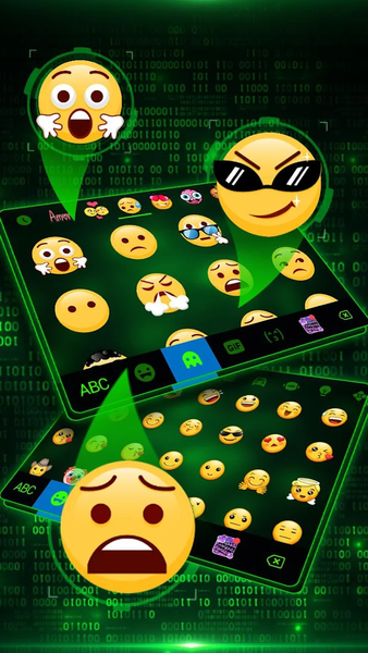 Green Light Tech Keyboard Theme - عکس برنامه موبایلی اندروید