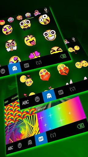 Green Neon Weed Keyboard Theme - Image screenshot of android app