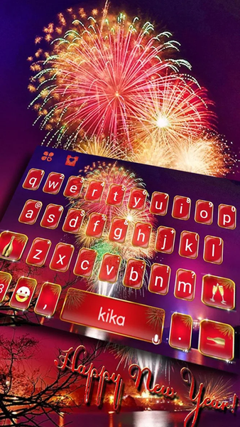 Happy New Year ۲۰۱۸ Keyboard Theme - عکس برنامه موبایلی اندروید