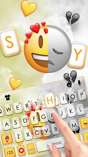 Happy Sad Emoji Keyboard Background - Image screenshot of android app