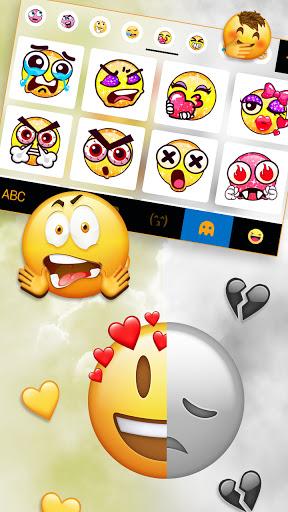 Happy Sad Emoji Keyboard Background - Image screenshot of android app
