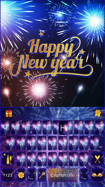 Happy New Year Kika Keyboard - عکس برنامه موبایلی اندروید