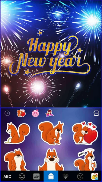 Happy New Year Kika Keyboard - Image screenshot of android app