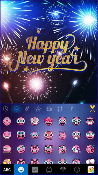 Happy New Year Kika Keyboard - عکس برنامه موبایلی اندروید