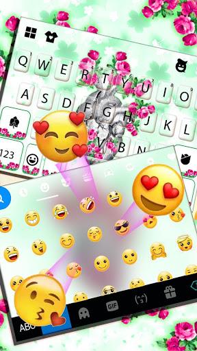 Heart Flower Art Keyboard Theme - عکس برنامه موبایلی اندروید