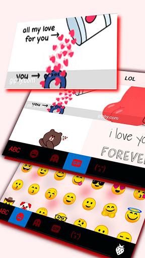 Hearts Doodles Keyboard Theme - Image screenshot of android app