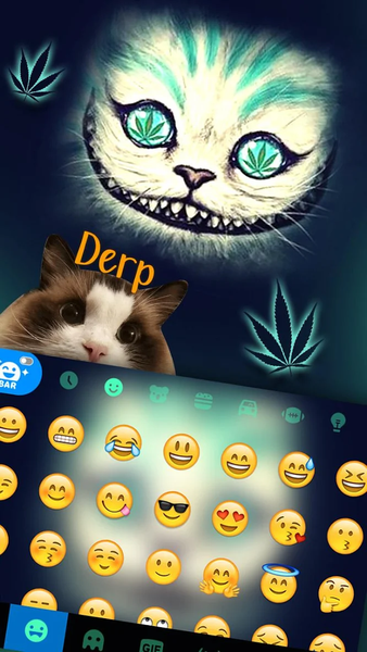 High Cat Smile Keyboard Theme - عکس برنامه موبایلی اندروید