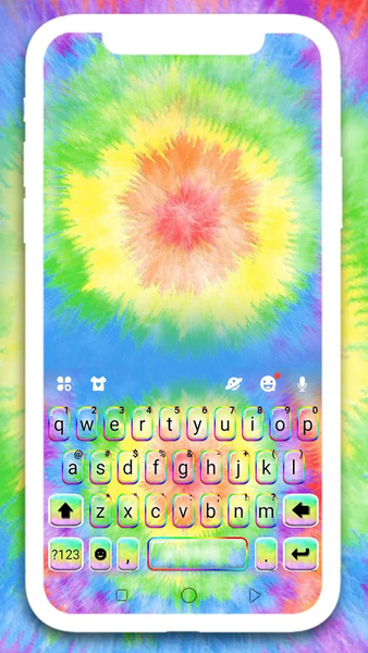 Hippy Tie Dye Keyboard Theme - Image screenshot of android app