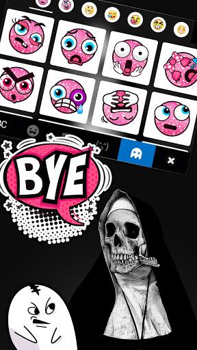Horror Skull Nun Keyboard Background - Image screenshot of android app