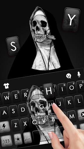 Horror Skull Nun Keyboard Background - Image screenshot of android app