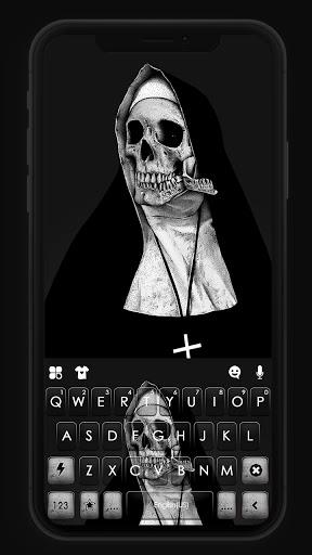 Horror Skull Nun Keyboard Background - Image screenshot of android app