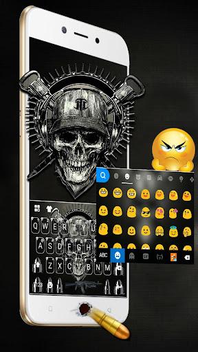 Horror Guns Skull Warrior Keyboard - عکس برنامه موبایلی اندروید