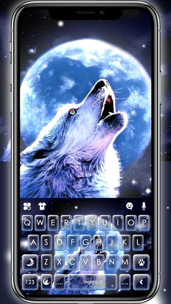 Howling Wolf Moon Keyboard Theme - عکس برنامه موبایلی اندروید
