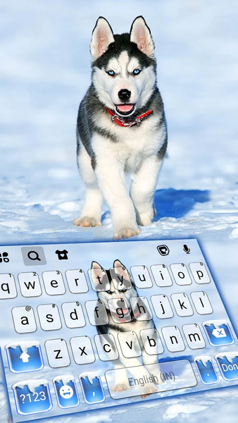 Ice Husky Keyboard Background - عکس برنامه موبایلی اندروید