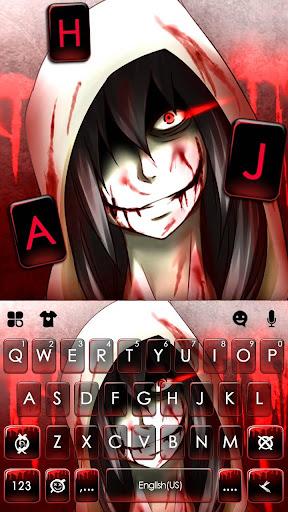 Jeff The Killer Keyboard Theme - عکس برنامه موبایلی اندروید