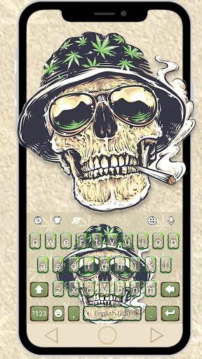 Joint Smoke Skull Warrior Keyboard Theme - عکس برنامه موبایلی اندروید