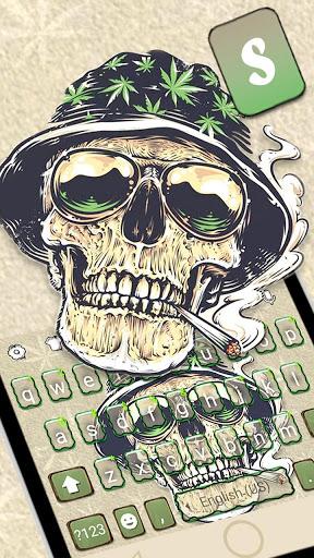 Joint Smoke Skull Warrior Keyboard Theme - عکس برنامه موبایلی اندروید
