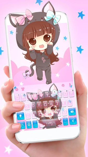 Kawaii Bow Girl Theme - Image screenshot of android app