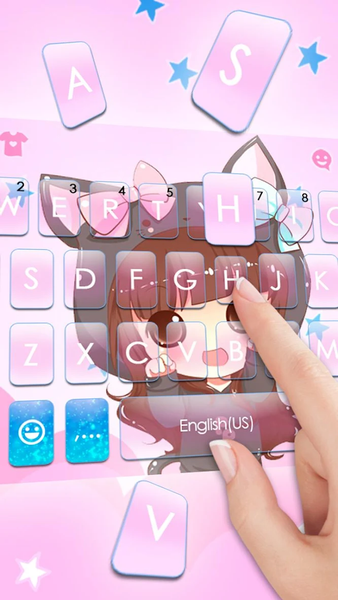 Kawaii Bow Girl Theme - Image screenshot of android app