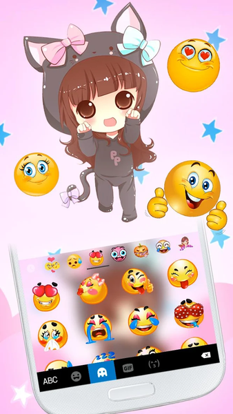 Kawaii Bow Girl Theme - Image screenshot of android app