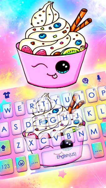Kawaii Ice Cream Keyboard Theme - عکس برنامه موبایلی اندروید