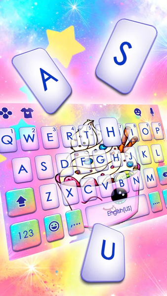 Kawaii Ice Cream Keyboard Theme - عکس برنامه موبایلی اندروید