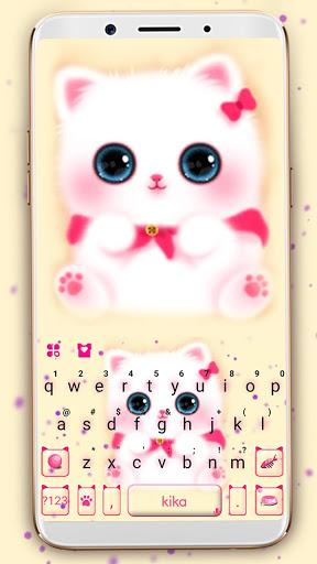 Kawaii Kitty Cute Cat Keyboard Theme - عکس برنامه موبایلی اندروید