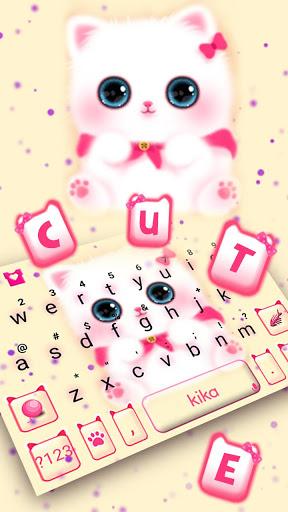 Kawaii Kitty Cute Cat Keyboard Theme - Image screenshot of android app