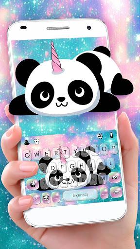 Kawaii Unicorn Panda Keyboard Theme - Image screenshot of android app