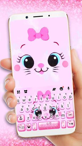 Kitty Smile Keyboard Theme - عکس برنامه موبایلی اندروید