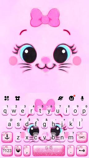 Kitty Smile Keyboard Theme - Image screenshot of android app