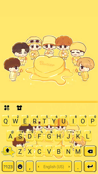 Kpop Idol Butter Keyboard Back - عکس برنامه موبایلی اندروید