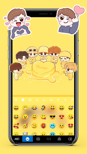 Kpop Idol Butter Keyboard Back - عکس برنامه موبایلی اندروید