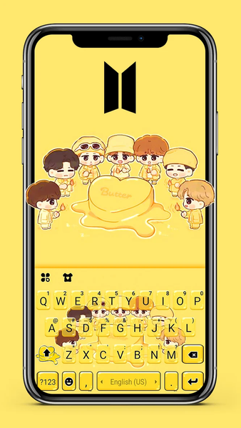 Kpop Idol Butter Keyboard Back - Image screenshot of android app