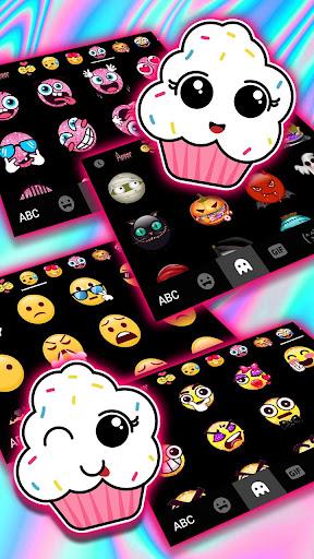 Laser Black Bright Keyboard Th - Image screenshot of android app