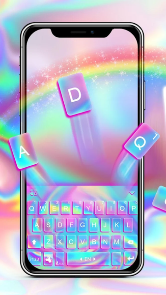 Laser Unicorn Keyboard Theme - Image screenshot of android app