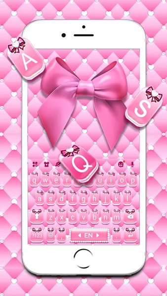 Leather Pink Bow Theme - Image screenshot of android app