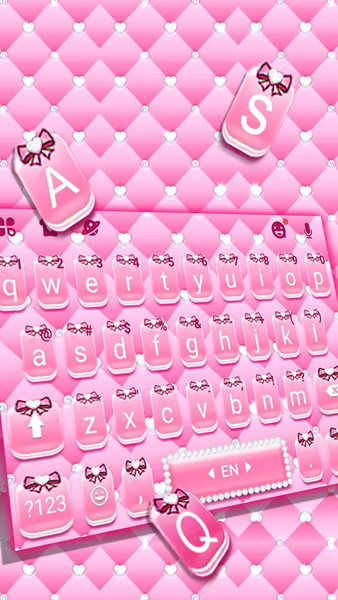 Leather Pink Bow Theme - Image screenshot of android app