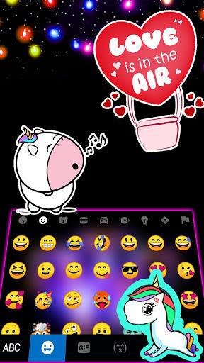 LED Heart Balloons Keyboard Background - Image screenshot of android app