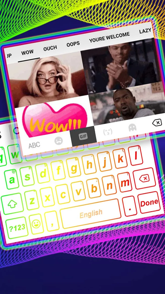 LED Neon Keyboard Background - عکس برنامه موبایلی اندروید