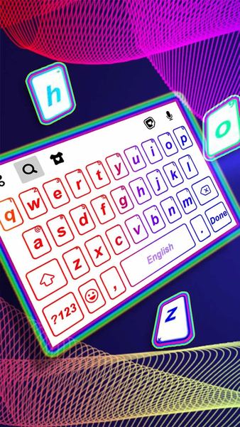 LED Neon Keyboard Background - عکس برنامه موبایلی اندروید