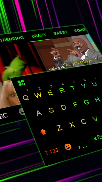 LED Neon Black Theme - Image screenshot of android app
