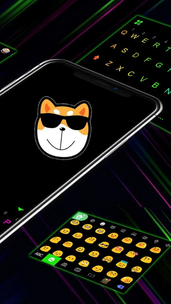 LED Neon Black Theme - Image screenshot of android app