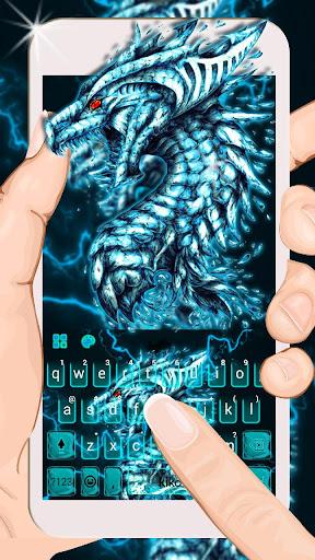 Lightning Neon Dragon Keyboard Theme - Image screenshot of android app