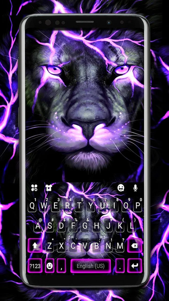 Lightning Neon Lion Keyboard T - Image screenshot of android app