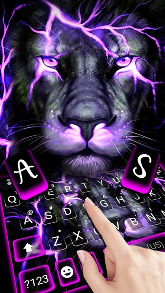 Lightning Neon Lion Keyboard T - Image screenshot of android app