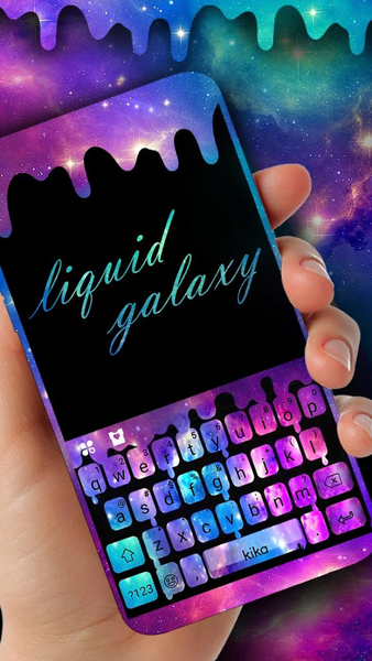 Liquid Galaxy Droplets Keyboard Theme - عکس برنامه موبایلی اندروید