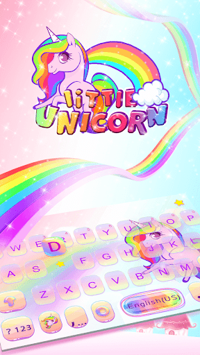 Keyboard - Colorful Unicorn Theme - Image screenshot of android app